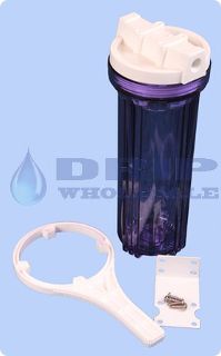 10 x 2 1/2 Clear Filter Housing ¼ Ports