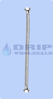 15mm Flex Hose SS 600 mm Straight