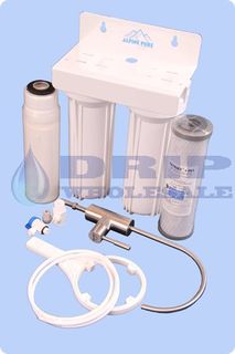 Twin Underbench Kit 0.5 Micron PB1 and 10 AAL Fluoride Cartridge, SS Faucet