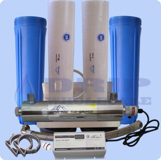 Alpine Pure UV Kit 18 GPM, 2 x 20 Big Housings and Cartridges UNASSEMBLED